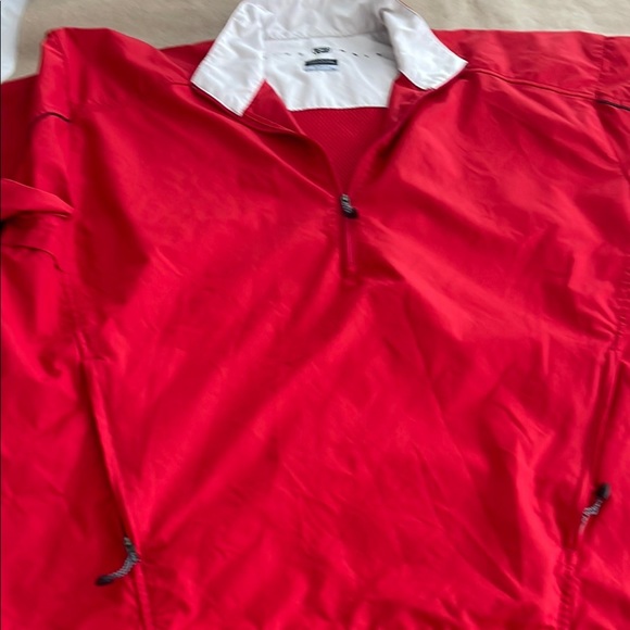 Nike swoosh Golf Red Jacket relaxed zip windbreaker - Picture 6 of 11